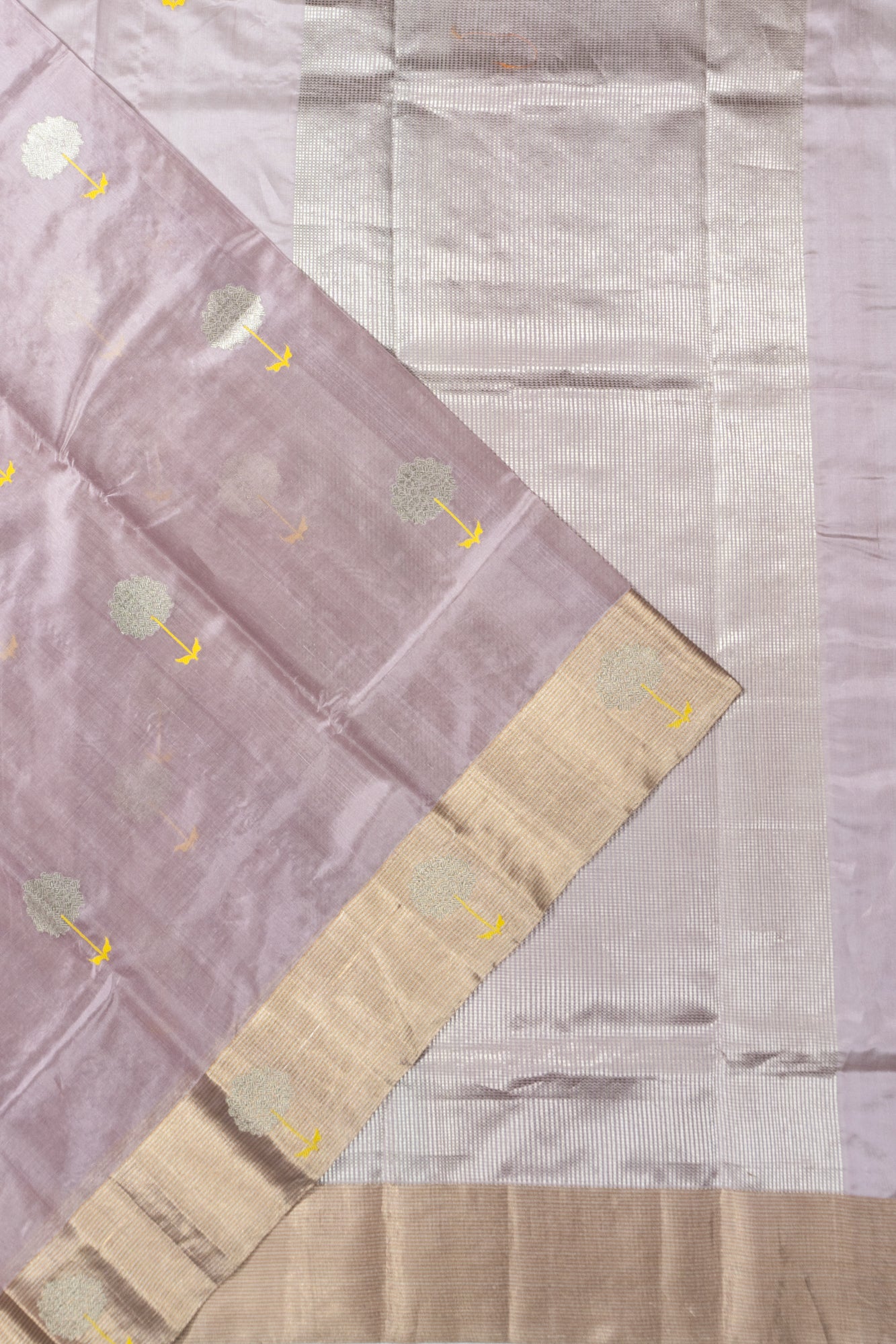 Chanderi Silk Butta Lilac Saree