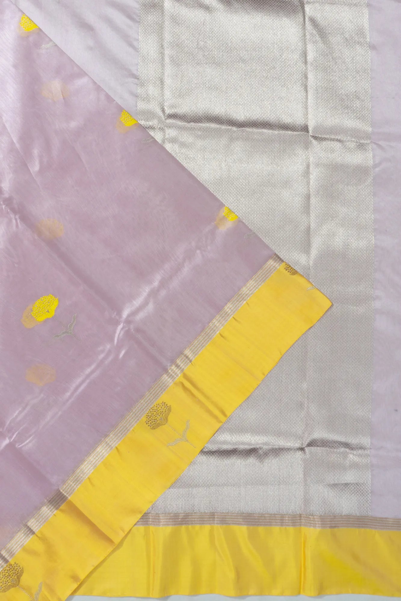 Chanderi Silk Butta Lavender Saree