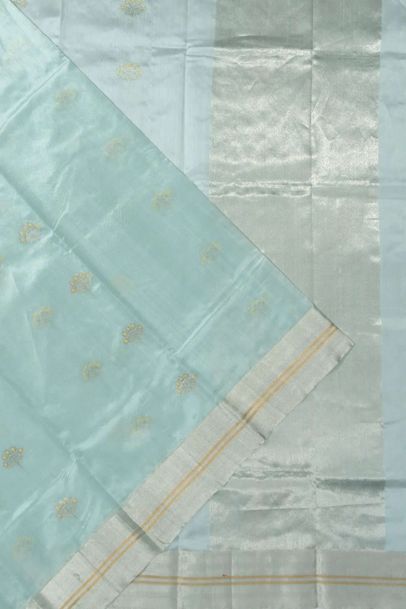 Chanderi Silk Butta Powder Blue Saree