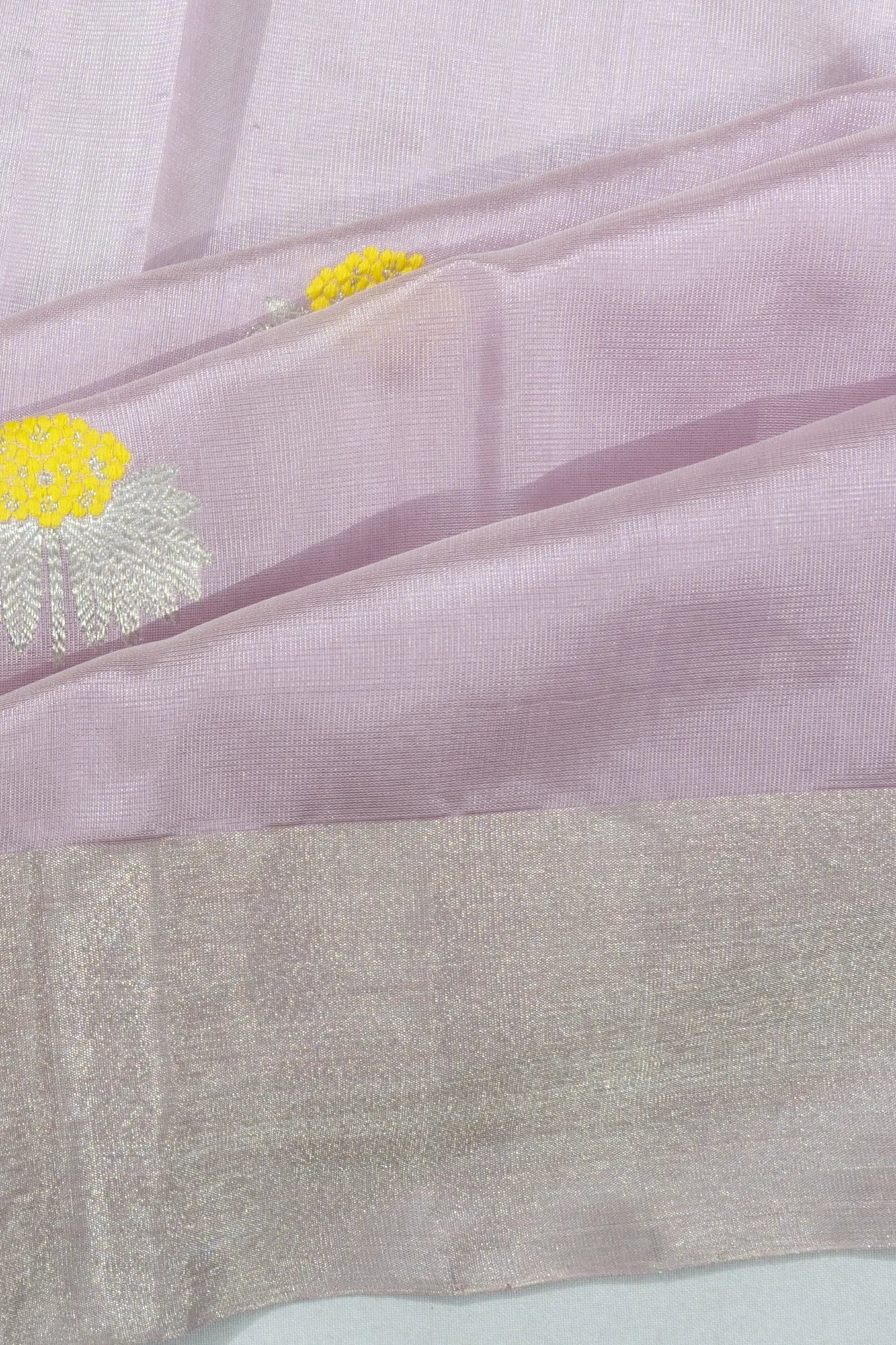 Chanderi Silk Butta Lavender Saree