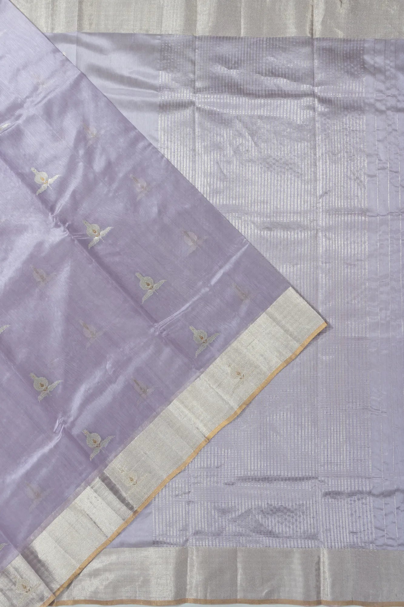 Chanderi Silk Butta Lavender Saree