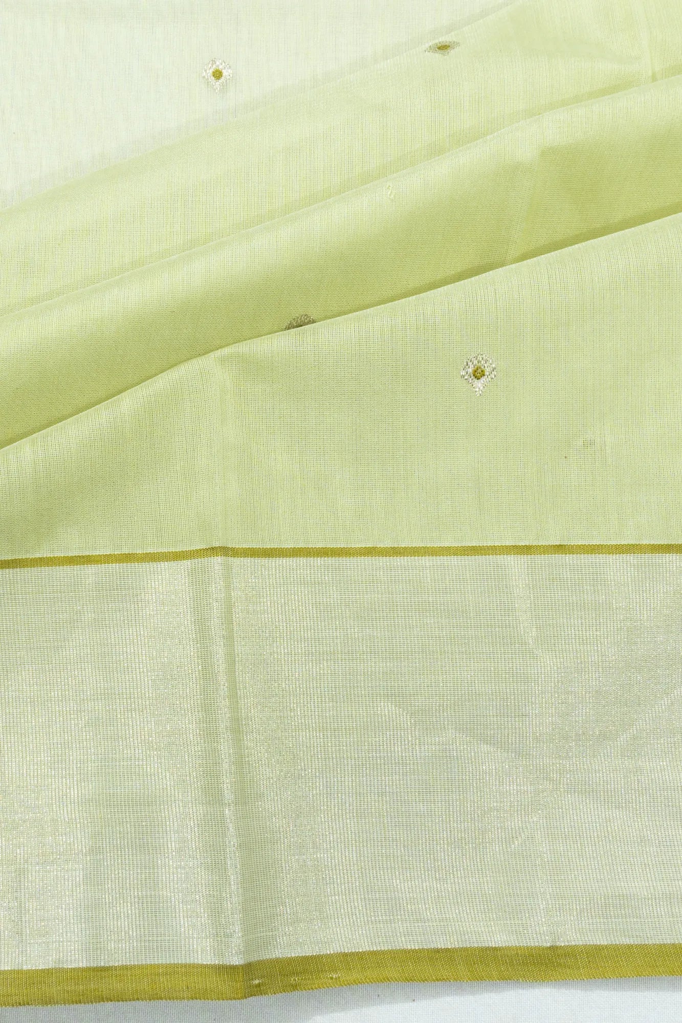 Chanderi Silk Butta Pastel Green Saree