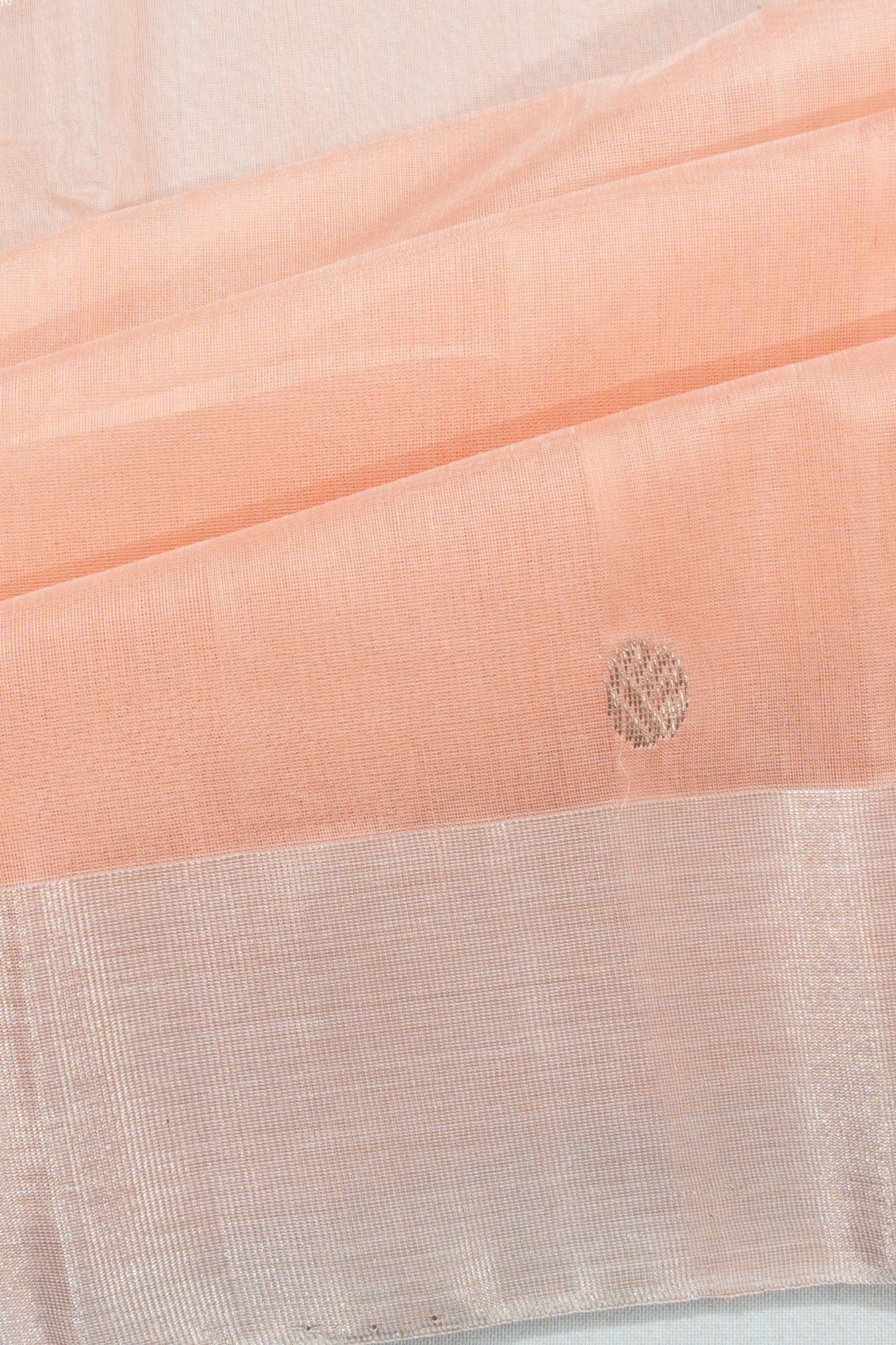 Chanderi Silk Butta Peach Saree