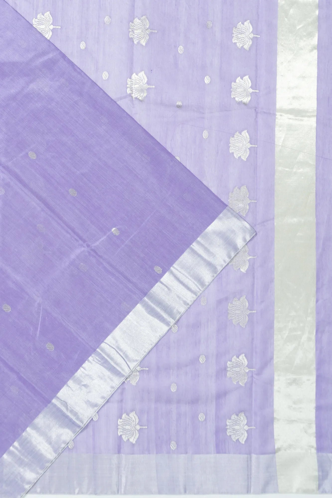 Chanderi Silk Butta Lavender Saree