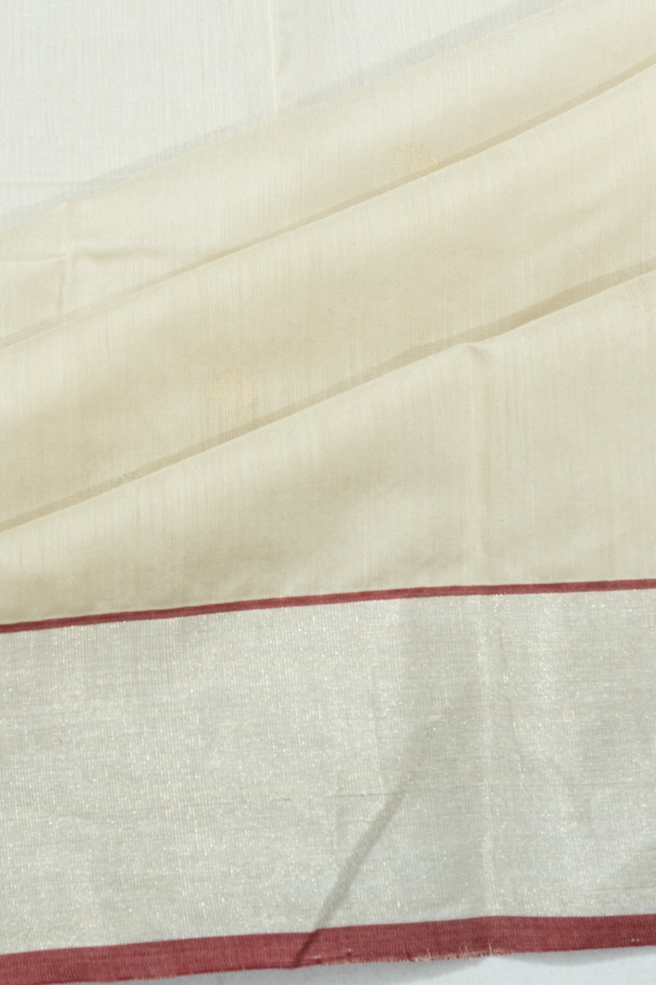 Chanderi Silk Butta Off White Saree