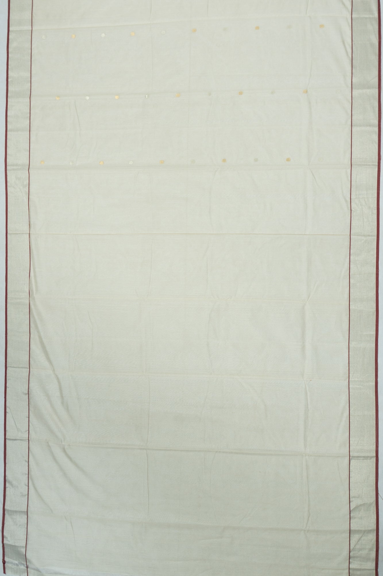 Chanderi Silk Butta Off White Saree