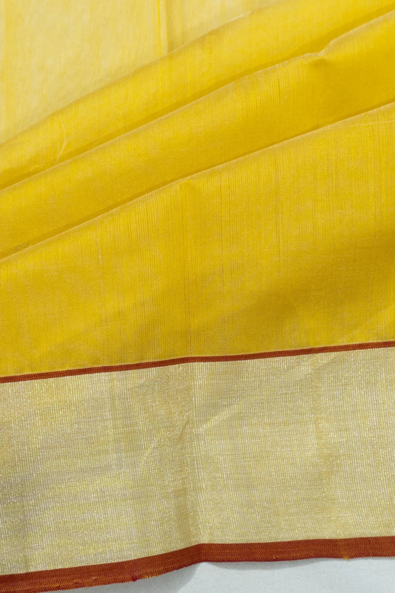 Chanderi Silk Butta Yellow Saree