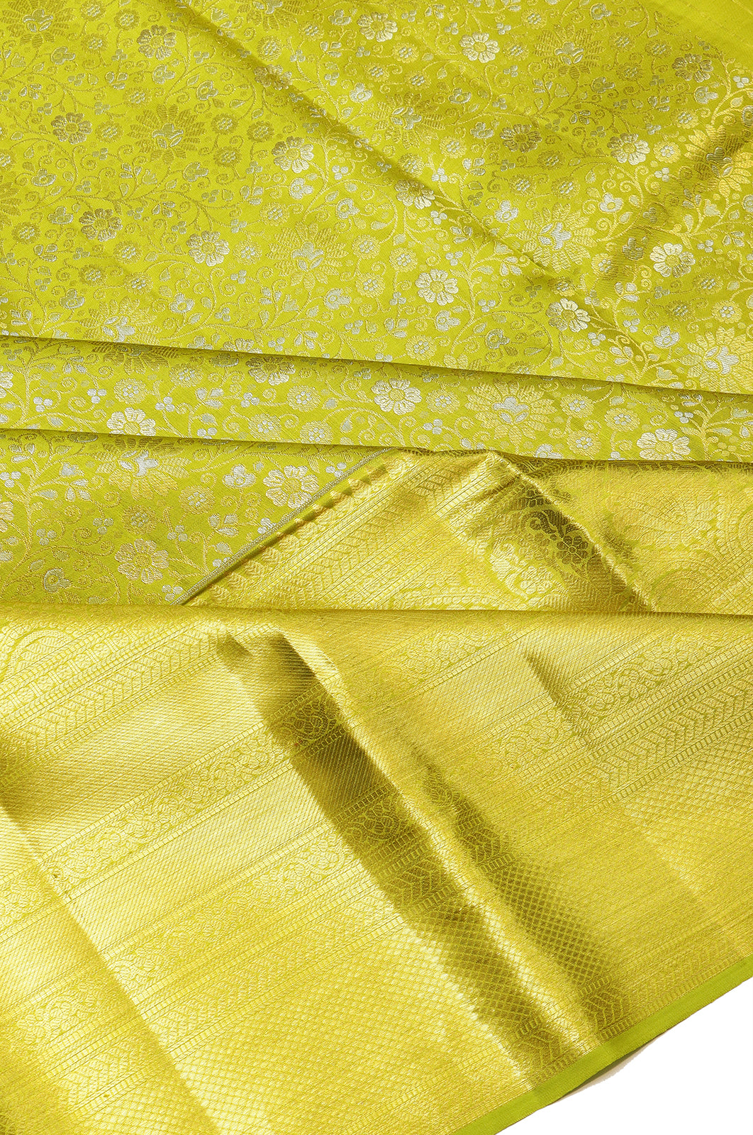 Taranga Kanchi Silk Brocade Green Saree