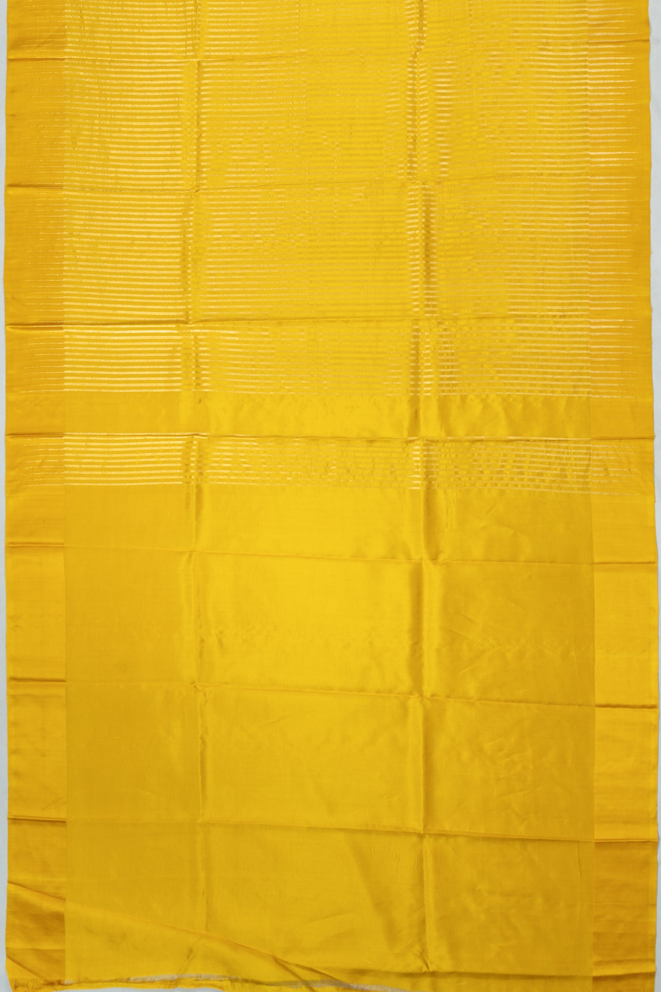 Banarasi Katan Silk Vertical Lines Yellow Saree
