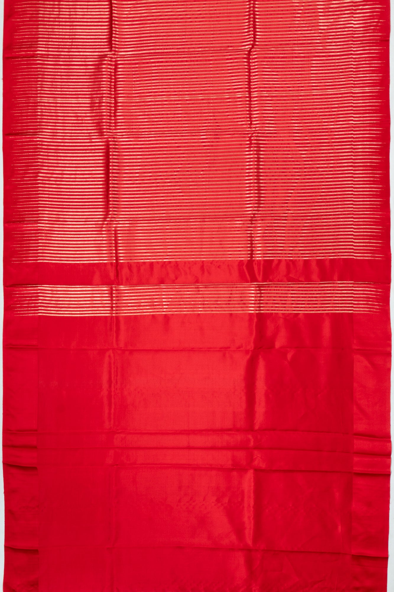 Banarasi Katan Silk Vertical Lines Red Saree