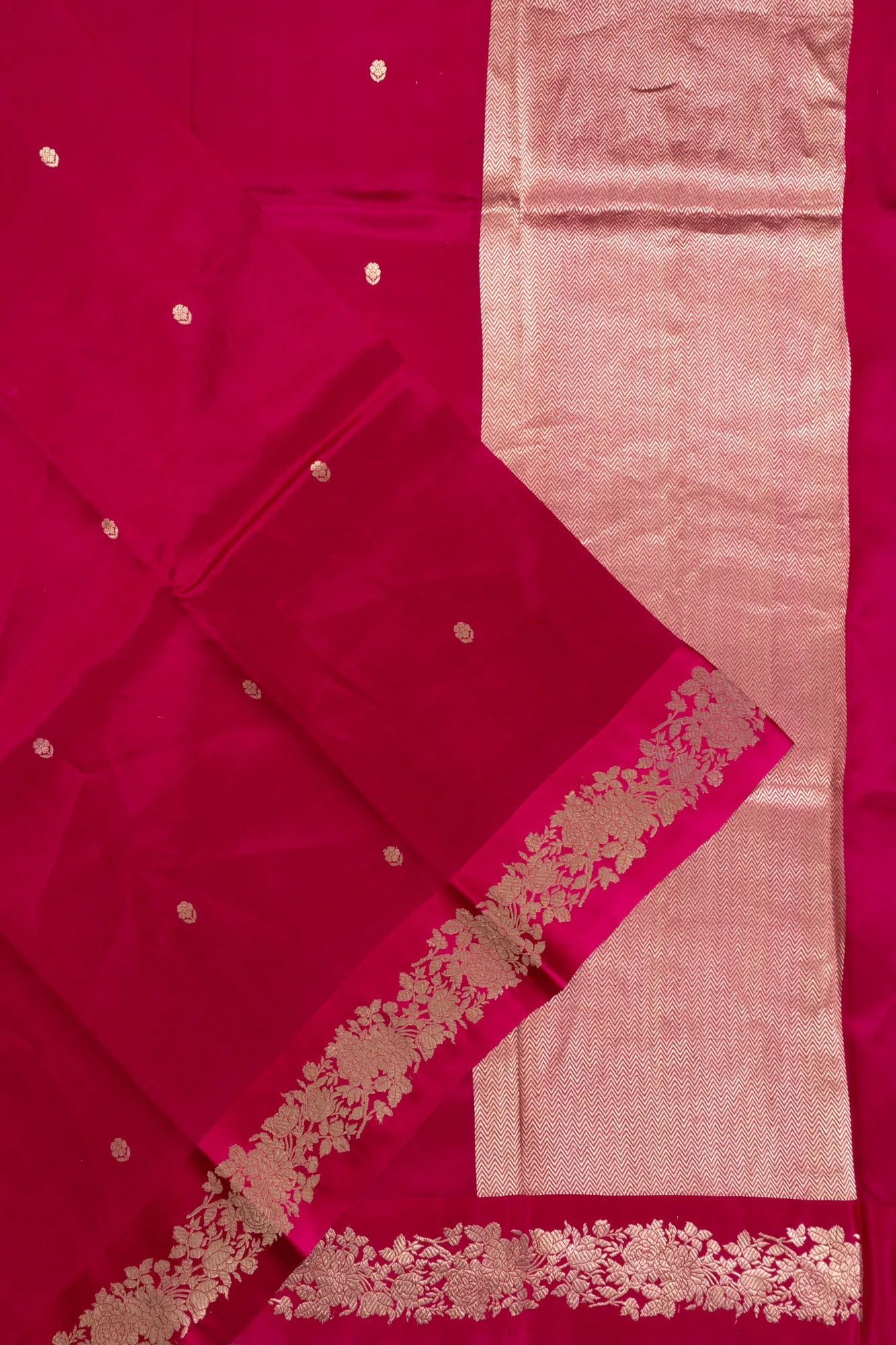 Banarasi Silk Butta Pink Saree