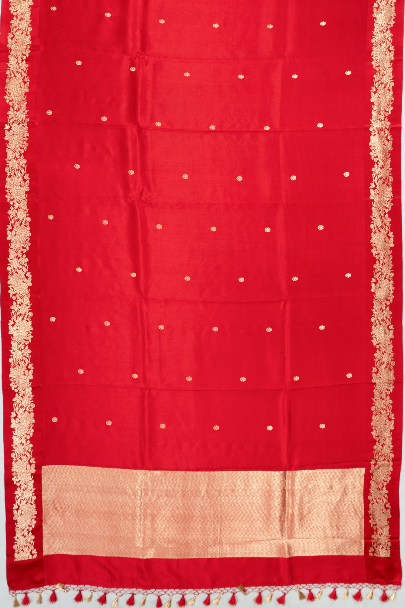 Banarasi Silk Butta Red Saree
