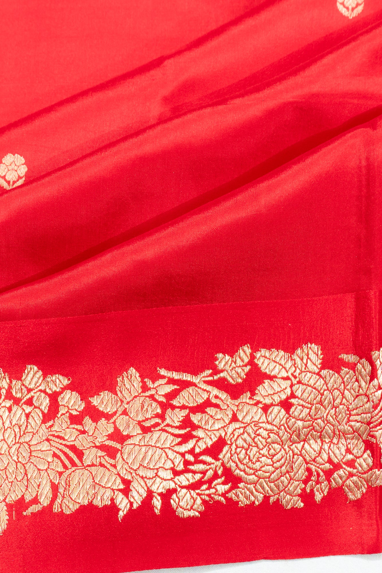 Banarasi Silk Butta Red Saree