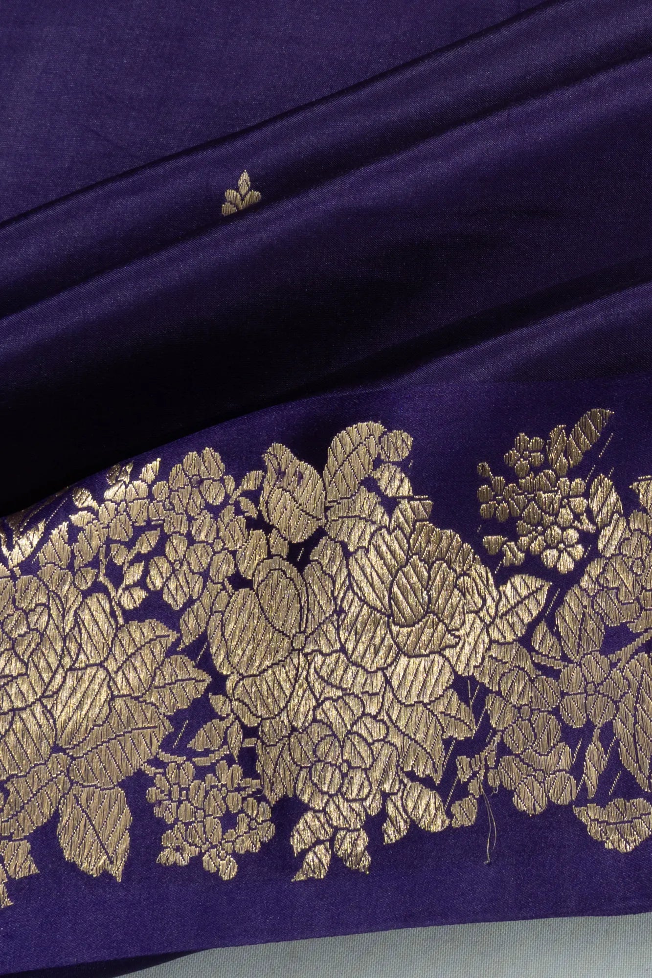Banarasi Silk Butta Violet Saree