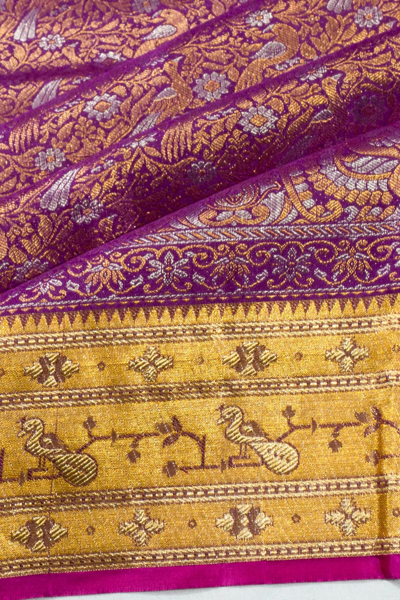 Taranga Kanchi Silk Brocade Purple Saree