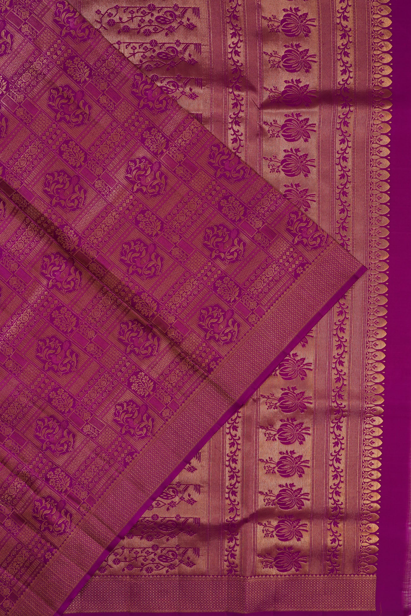 Taranga Kanchi Silk Brocade Purple Saree