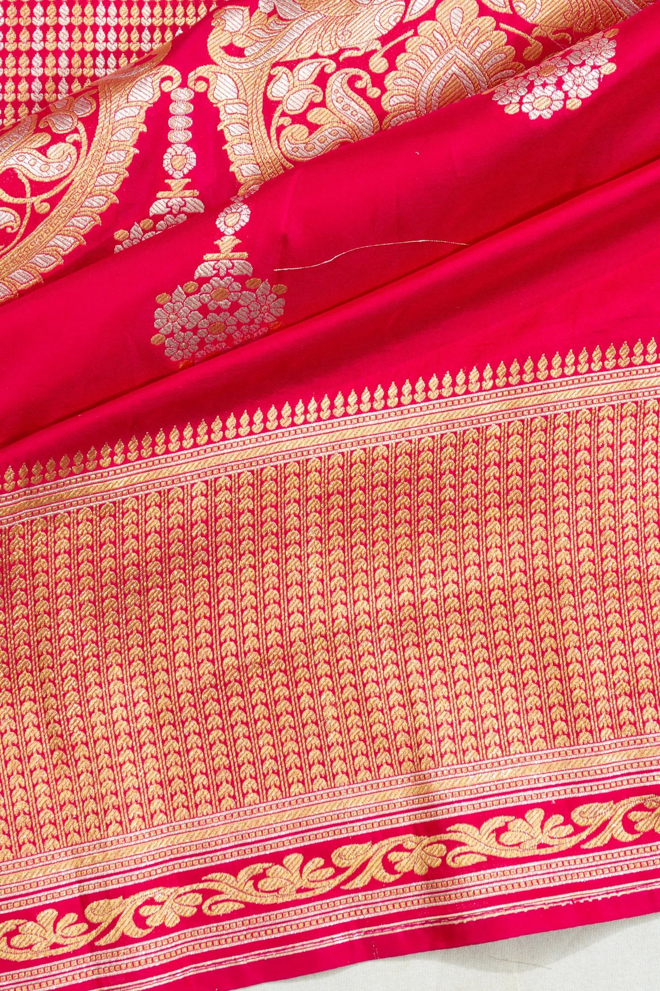 Banarasi Silk Brocade Pink Saree