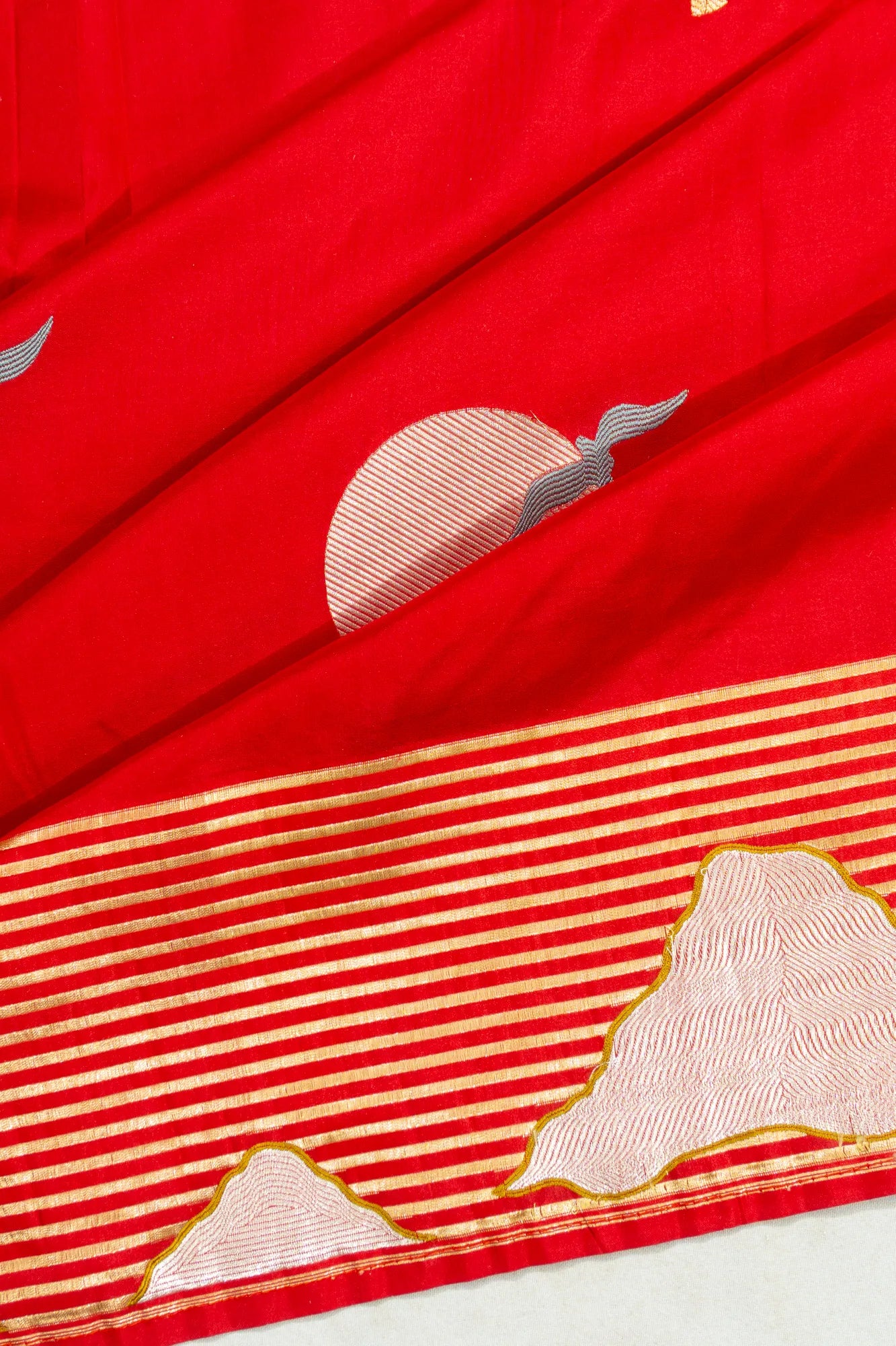 Banarasi Silk Butta Red Saree