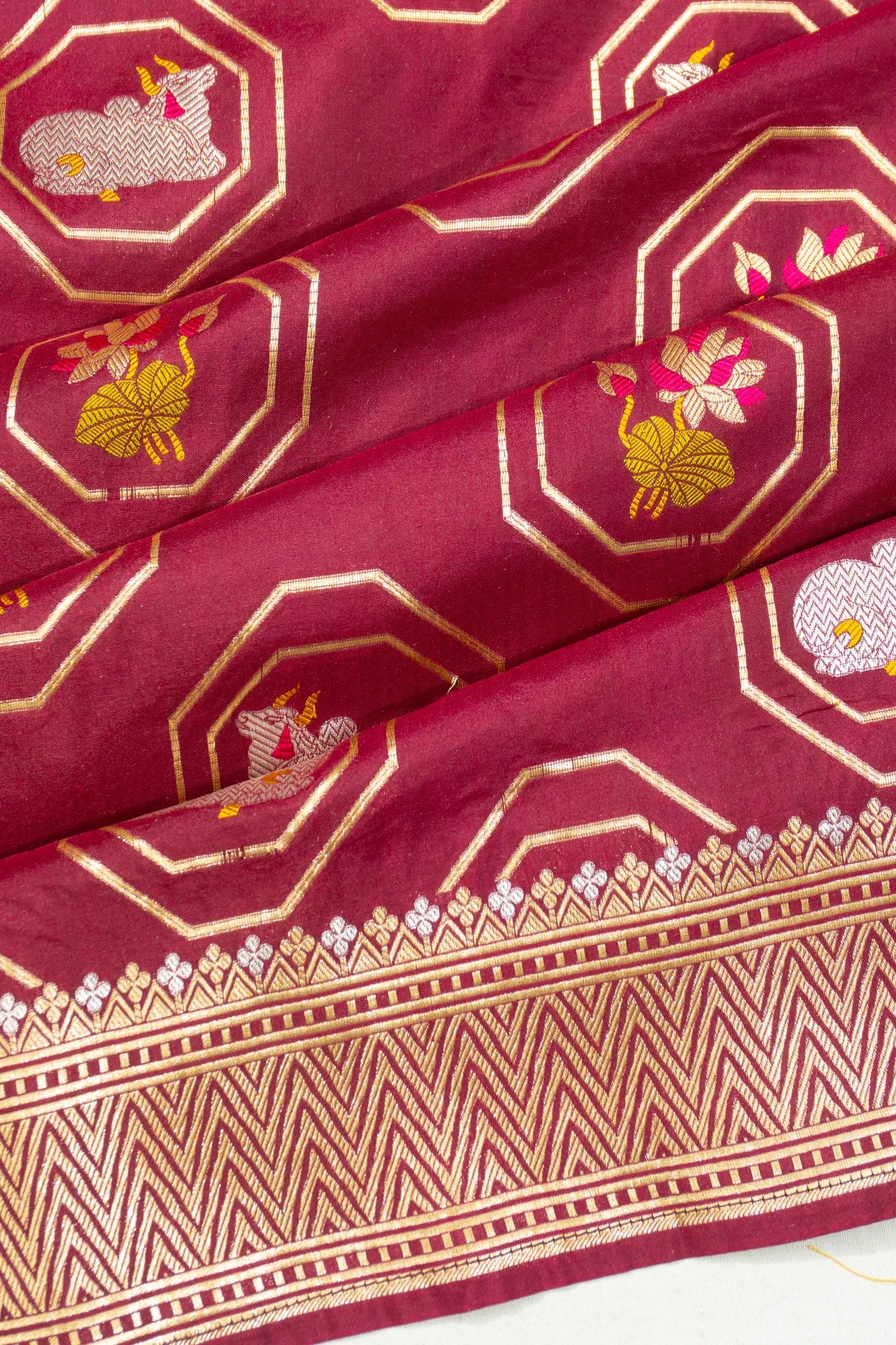Banarasi Silk Butta Purple Saree
