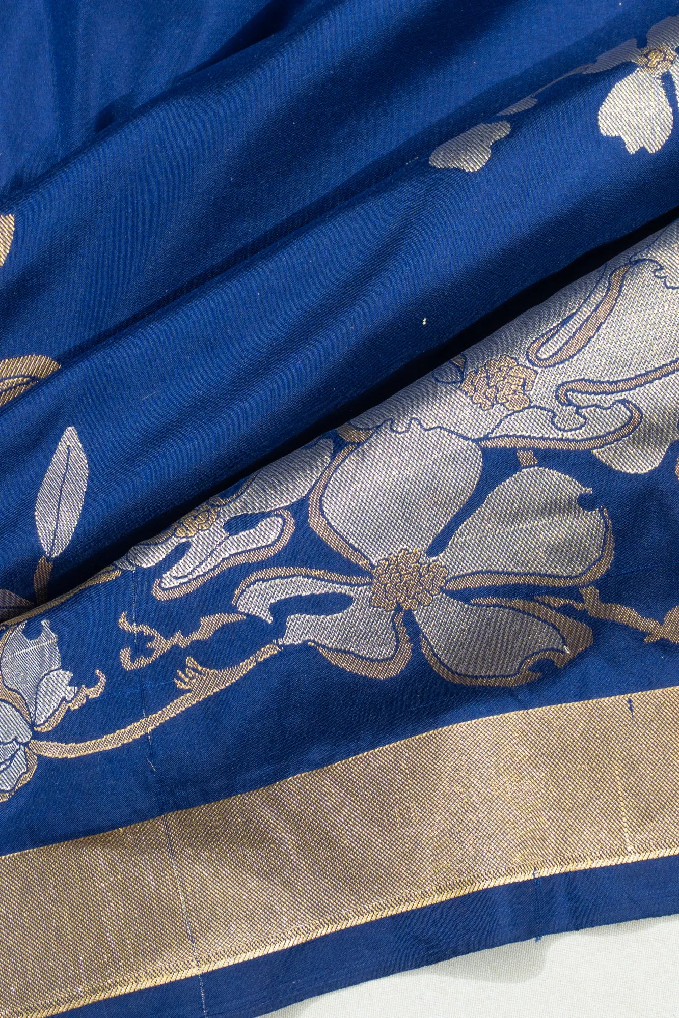 Banarasi Silk Jaal Royal Blue Saree