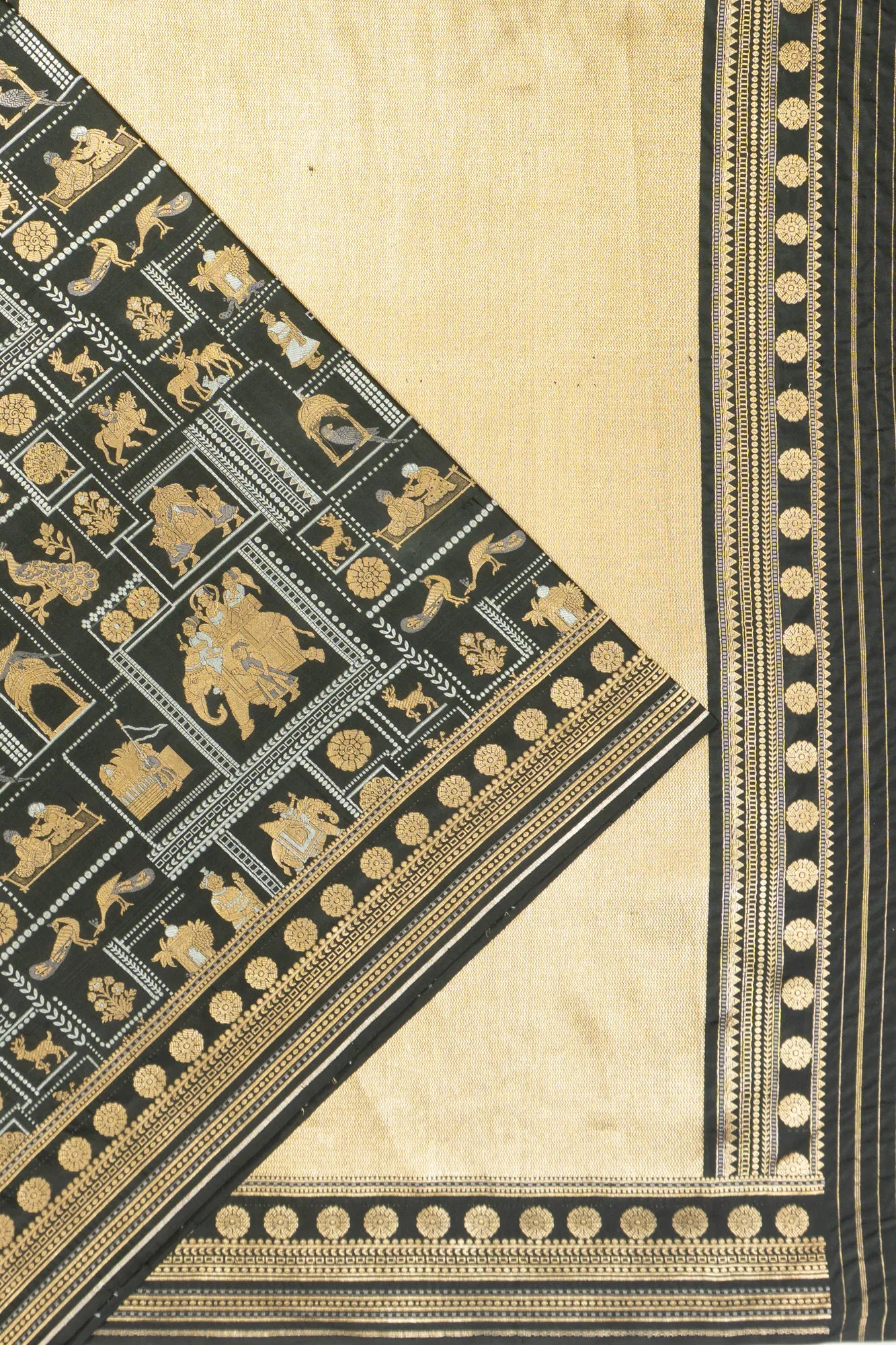 Banarasi Silk Brocade Black Saree