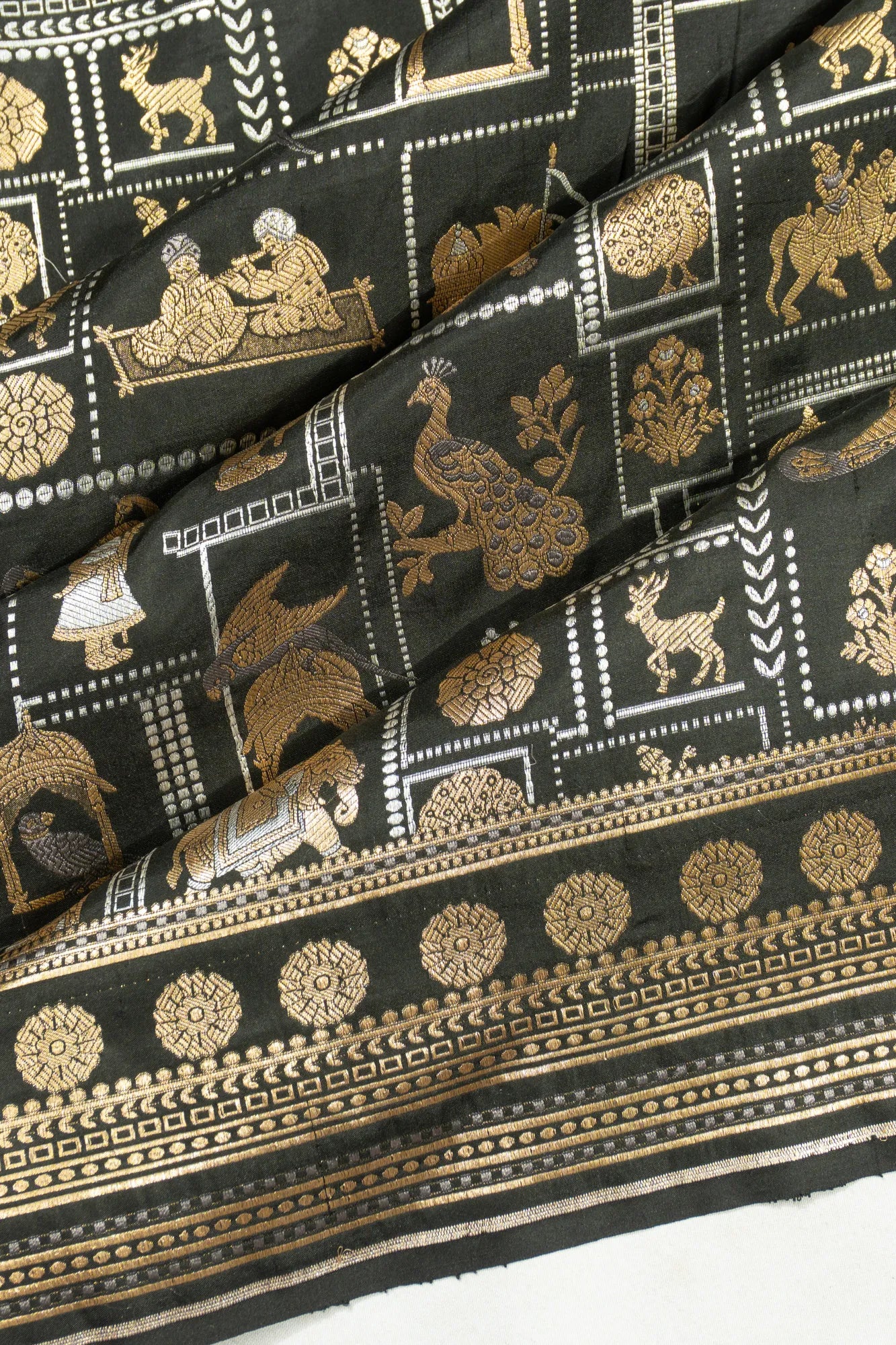 Banarasi Silk Brocade Black Saree