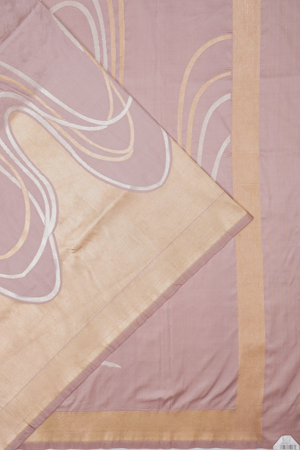 Modern Banarasi Silk Geometrical Brocade Peach Saree