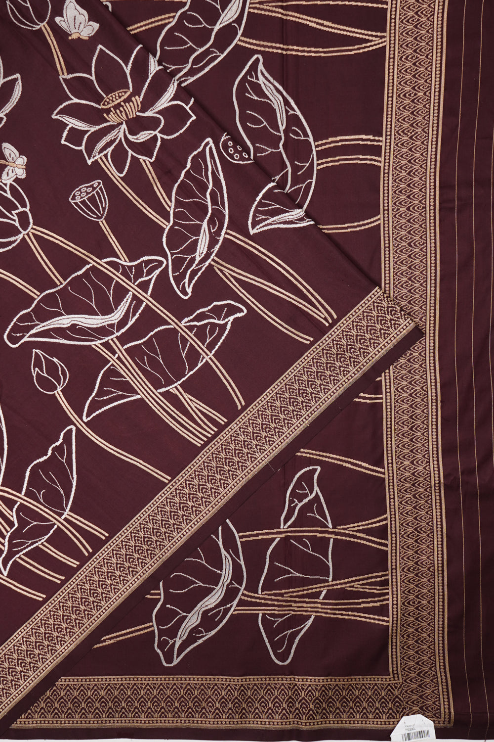 Modern Banarasi Silk Brocade Brown Saree