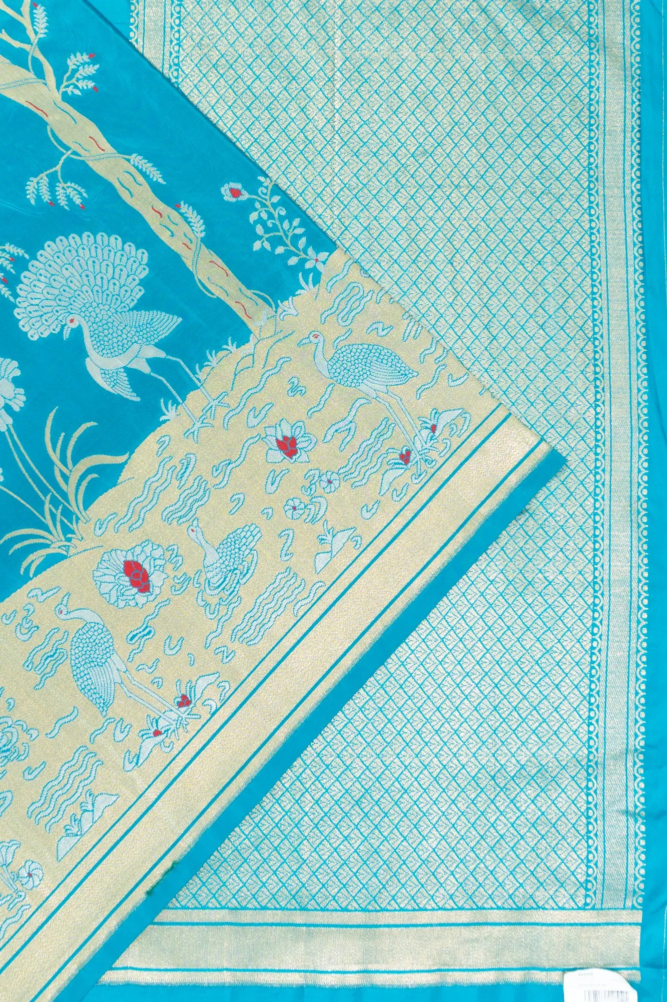 Banarasi Silk Jaal Sky Blue Saree