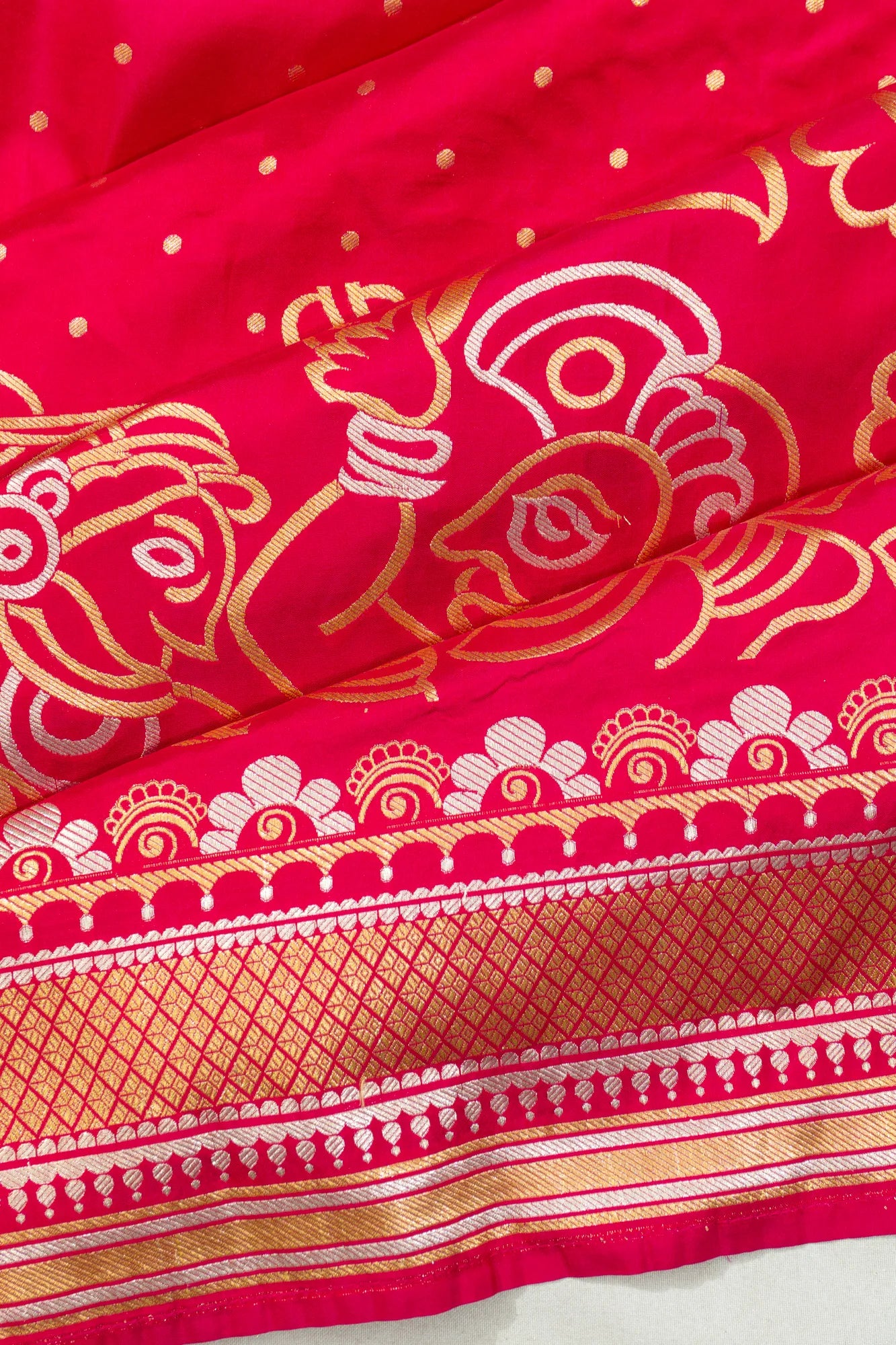 Banarasi Silk Butta Pink Saree