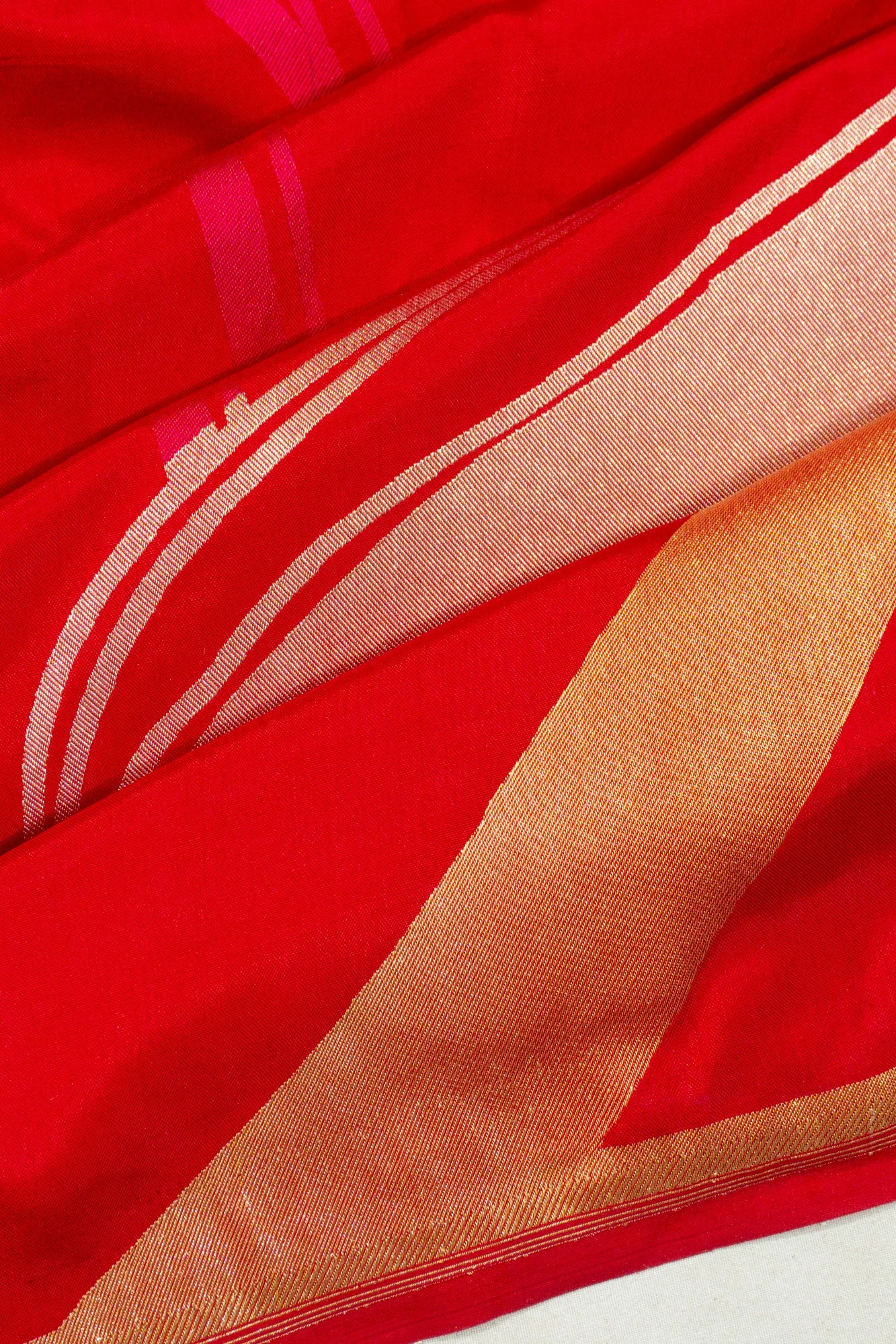 Banarasi Silk Brocade Red Saree