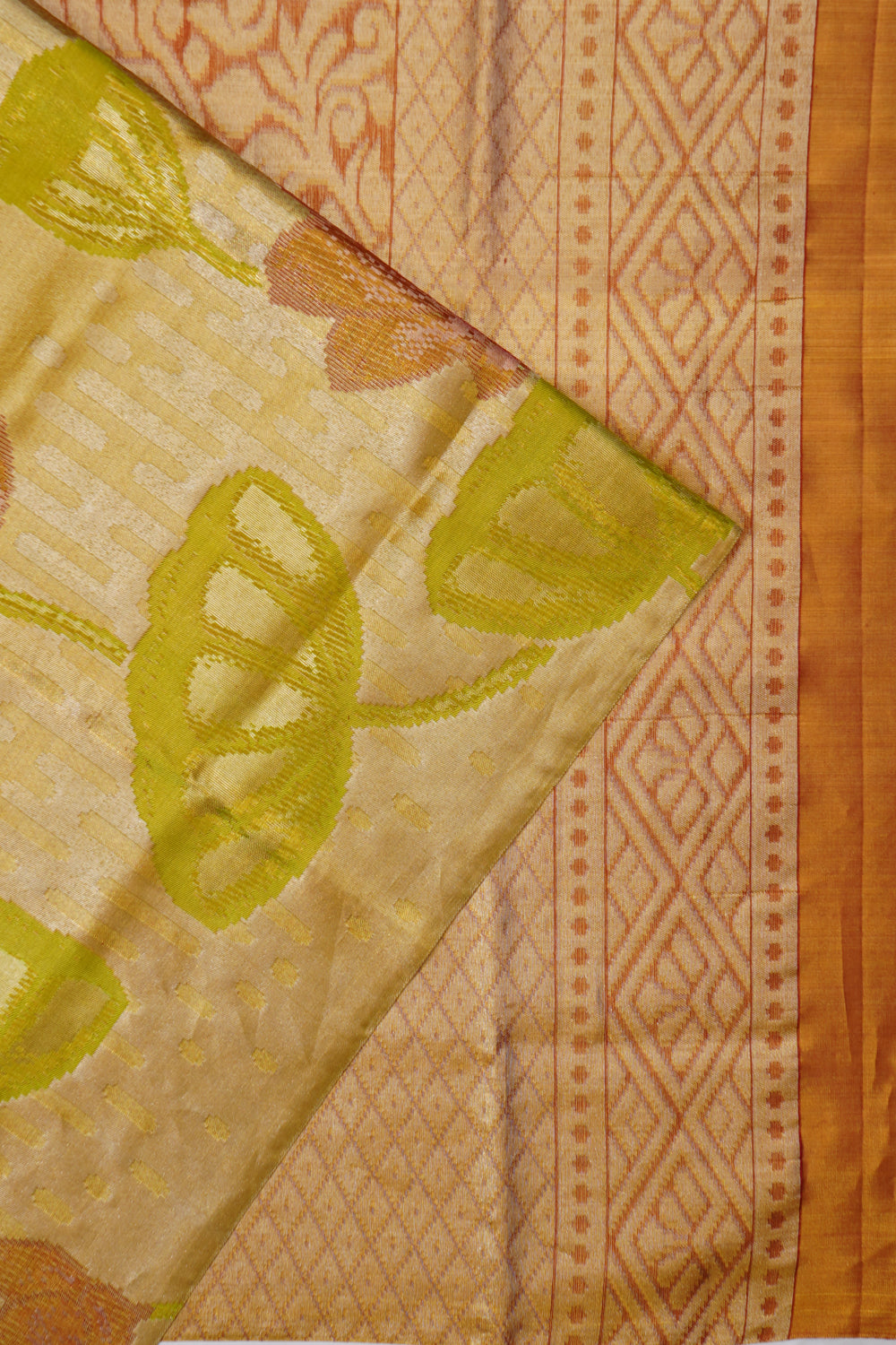 Kanchipuram Silk Tissue Brocade Green Saree