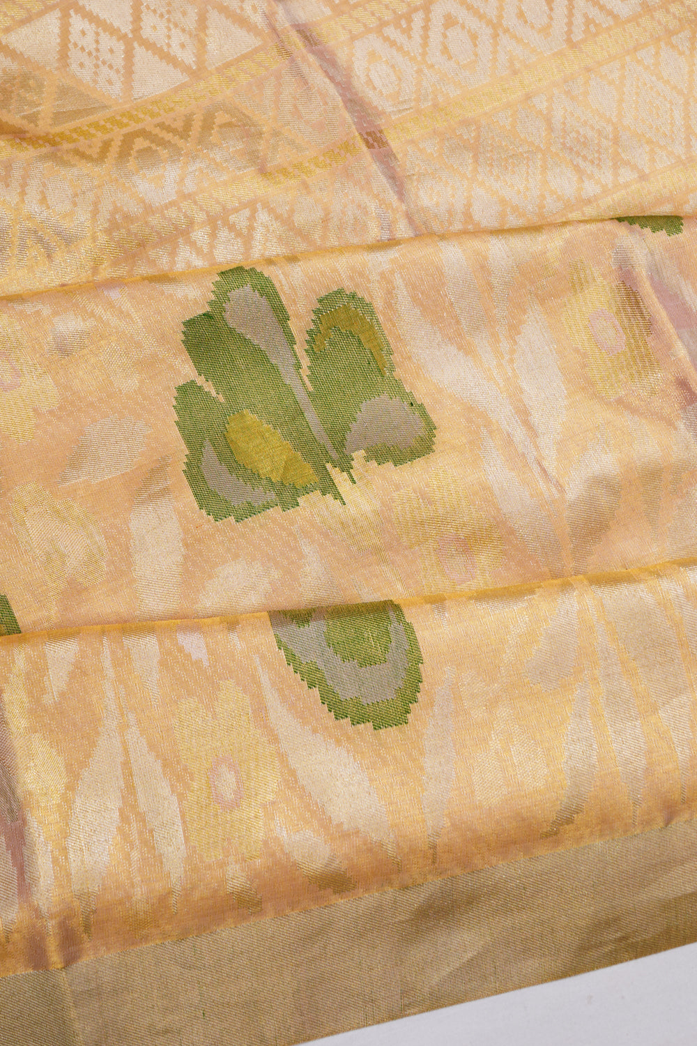 Kanchipuram Silk Tissue Broacde Gold Saree