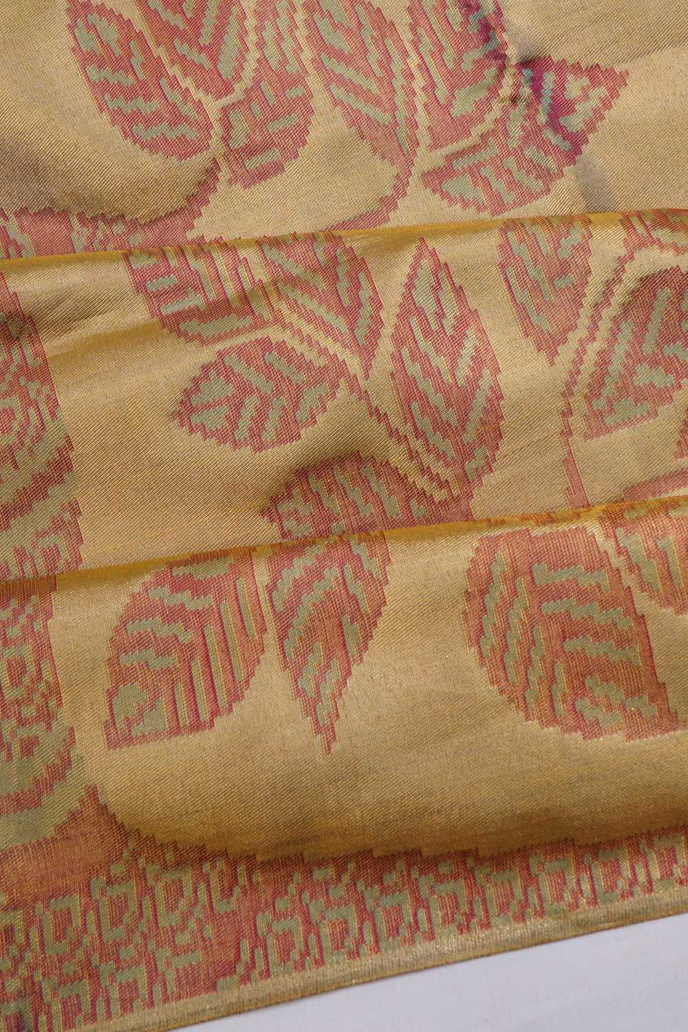 Kanchipuram Silk Tissue Broacde Gold Saree