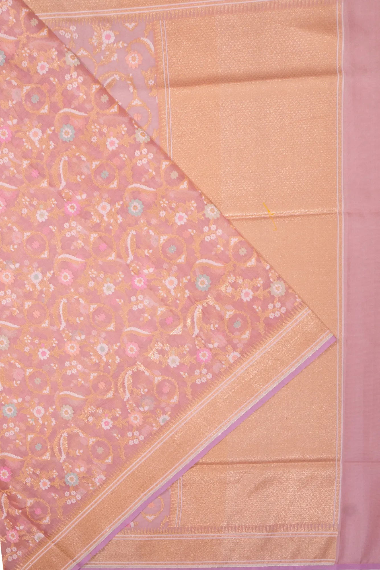 Banarasi Cotton Brocade Lavender Saree