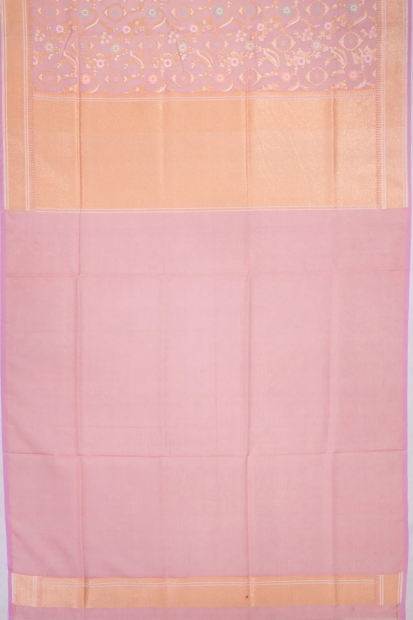 Banarasi Cotton Brocade Lavender Saree