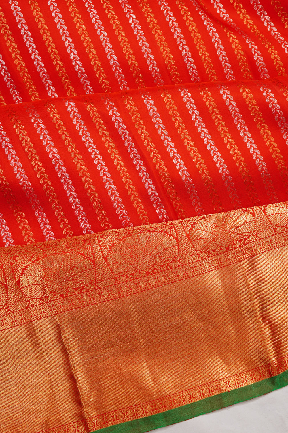 Kanchipuram Silk Brocade Red Saree