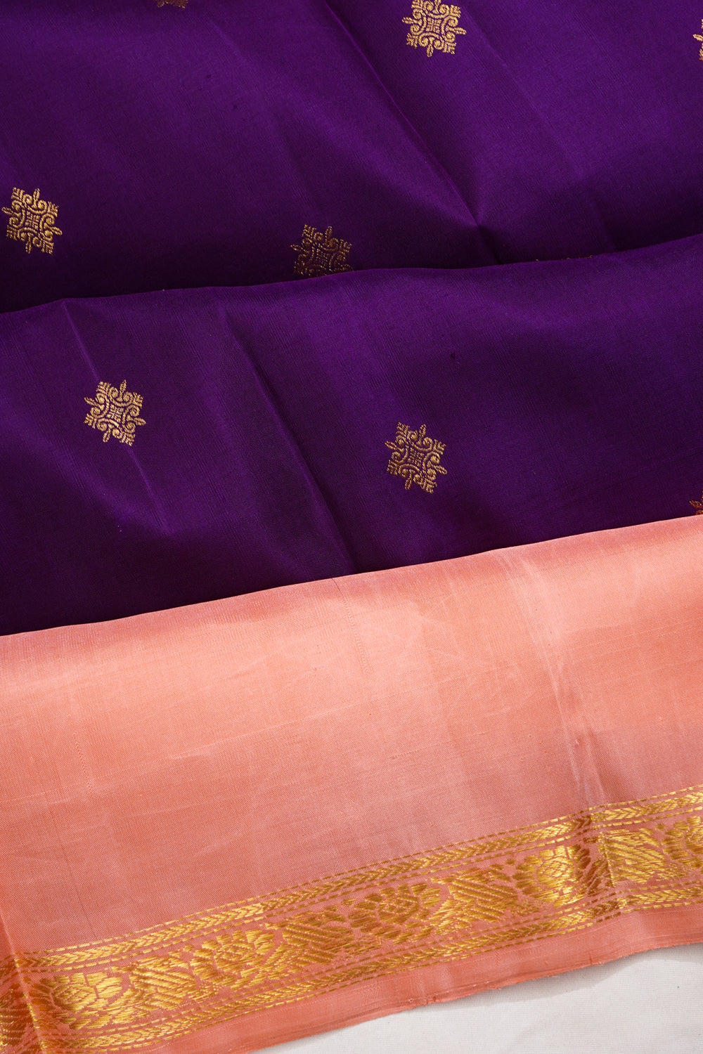 Kanchipuram Silk Butta Violet Saree