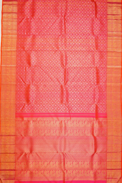 kanchipuram-silk-brocade-dual-tone-pink-and-orange-saree-1215802882