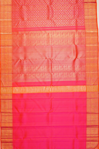 kanchipuram-silk-brocade-dual-tone-pink-and-orange-saree-1215802882