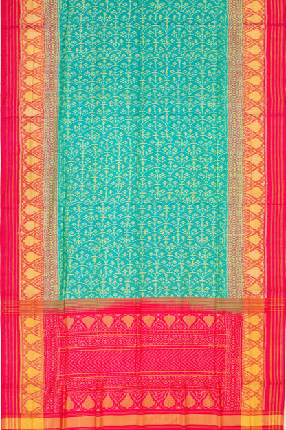 Pochampally Silk Ikat Sky Blue Saee