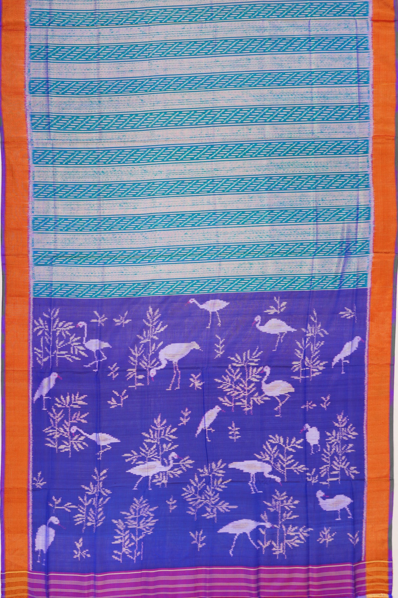 Pochampally Silk Ikat Blue Saree