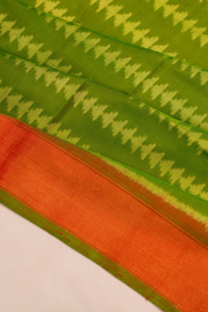 Pochampally Silk Ikat Green Saree