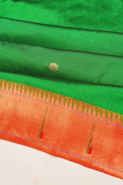paithani-silk-butta-dark-green-saree-with-single-muniya-border-1215811138