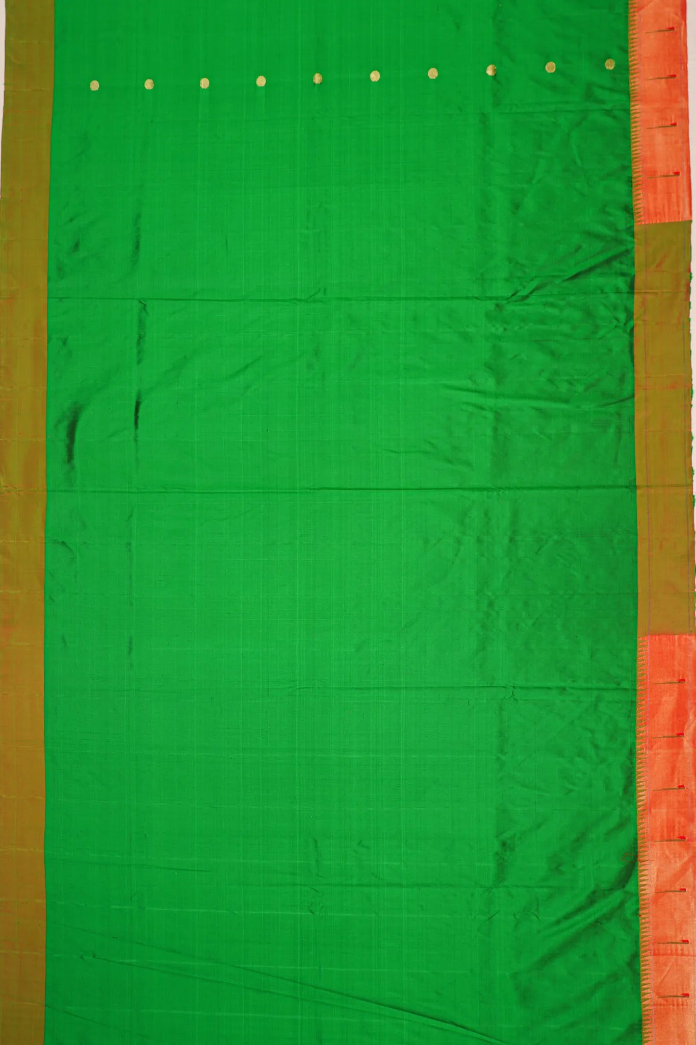 paithani-silk-butta-dark-green-saree-with-single-muniya-border-1215811138
