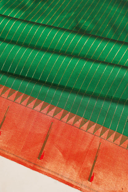 paithani-silk-butta-dark-green-saree-with-single-muniya-border-1215811139