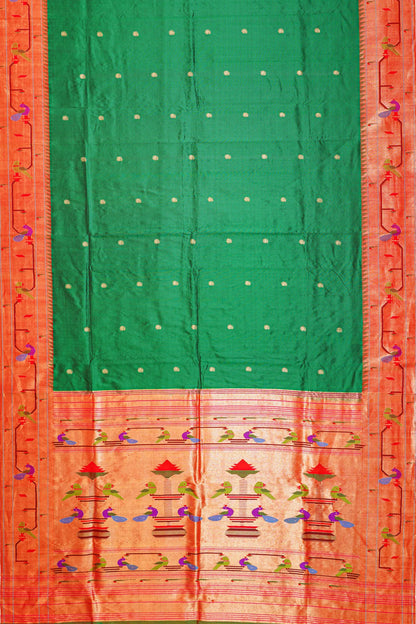 paithani-silk-butta-dark-green-saree-with-akruthi-border-1215811141