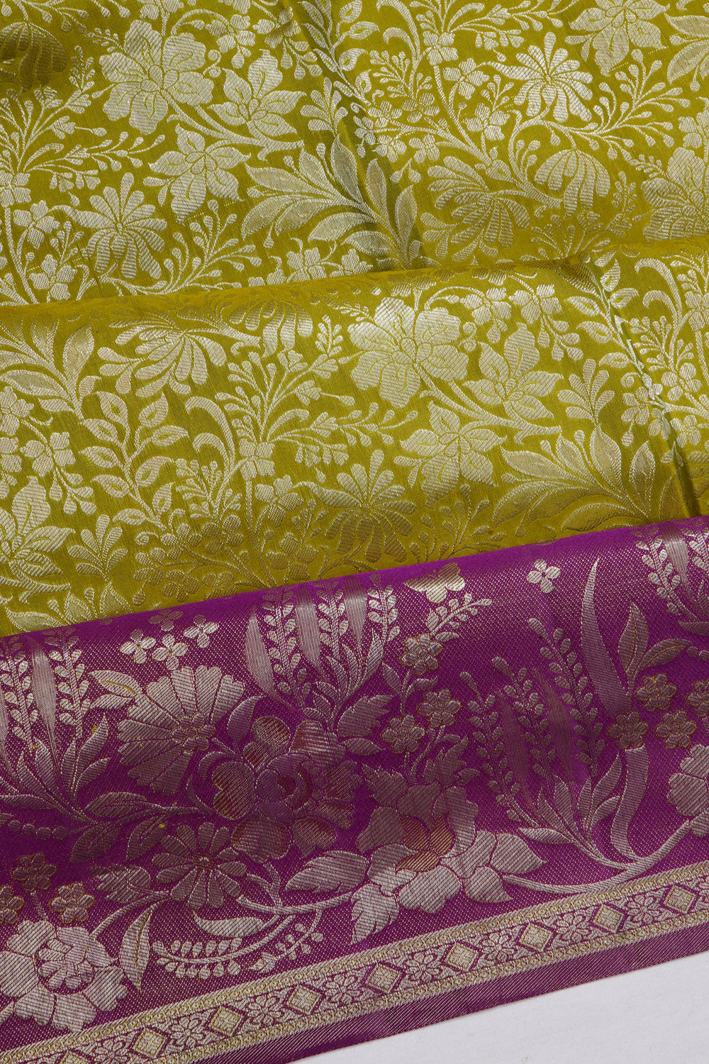 Taranga Kanchi Silk Brocade Green Saree