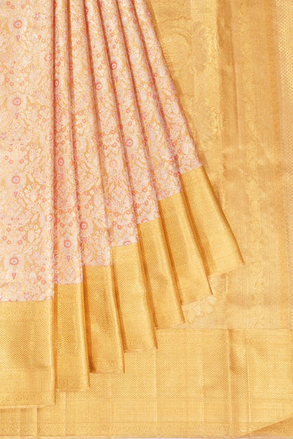 Kankatala Kanchipuram Silk Tissue Brocade Gold Saree g2