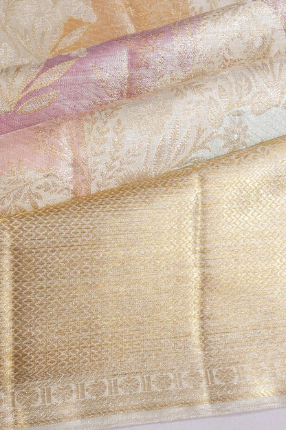 Kankatala Kanchipuram Silk Tissue Jaal Rangkat Saree g2